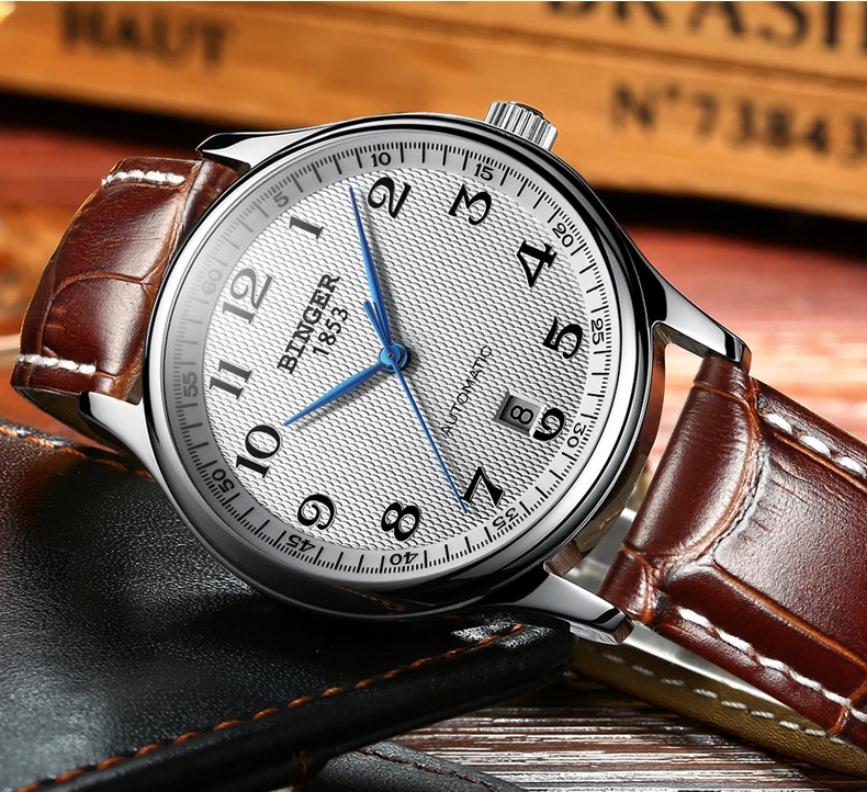 Швейцарские Binger Роскошные Брендовые мужские часы, водонепроницаемые часы, мужские автоматические механические часы, сапфировые B-603-54