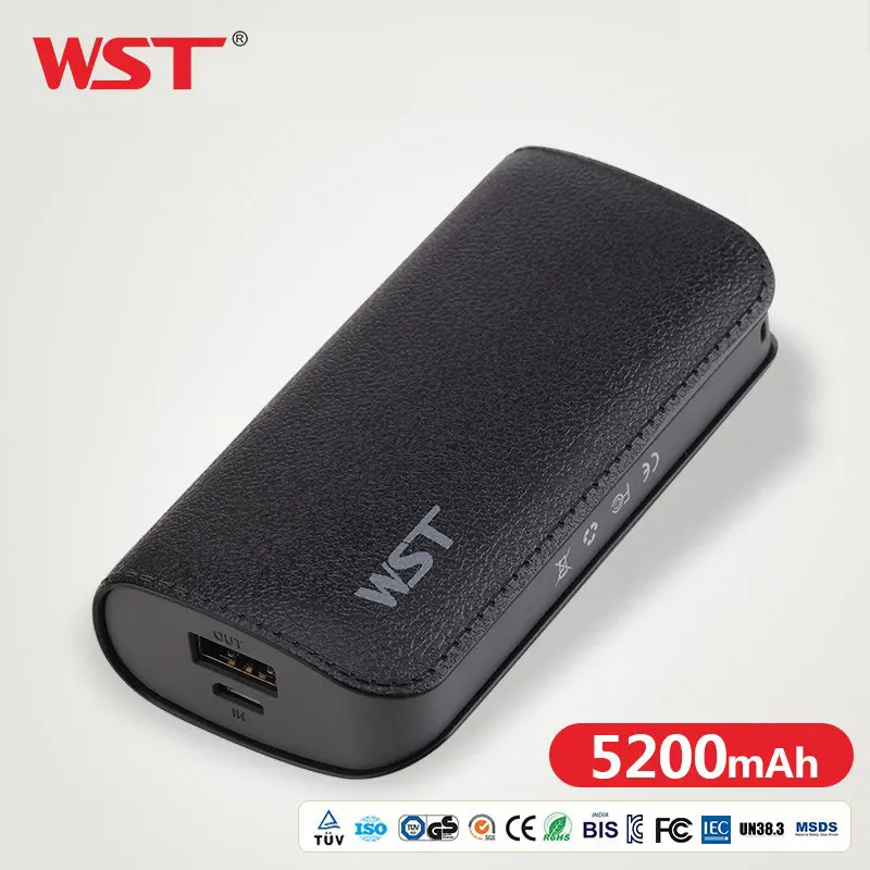 WST, милый внешний аккумулятор, 5200 мА/ч, для Xiaomi mi, 2 USB, маленький, Pover Bank, mi ni, портативный внешний аккумулятор, повербанк для мобильного телефона