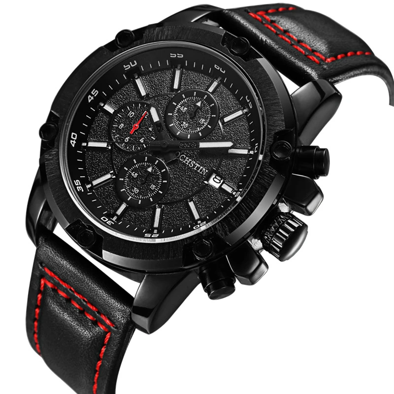 Tanie OCHSTIN zegarek wojskowy mężczyźni Top marka luksusowe znani Sport zegarek męski zegar kwarcowy zegarek na rękę Relogio Masculino 2019 czarny