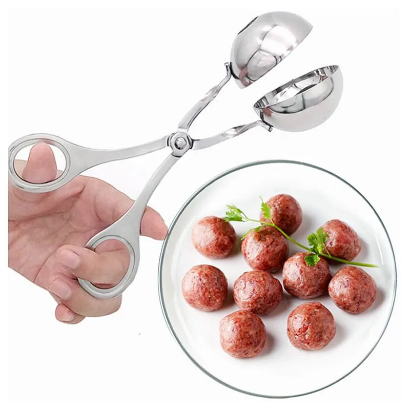 

Meatballs Maker Stainless Steel Meatball Clip DIY Rice Ball Maker Mold Kitchen Poultry Tools Meat Ball Scoop Cookie Dough Spoon