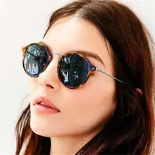 Retro gafas de sol de las mujeres 2020 gafas círculo gafas de sol pequeñas hombres tonos leopardo espejo gafas de sol gafas Vintage