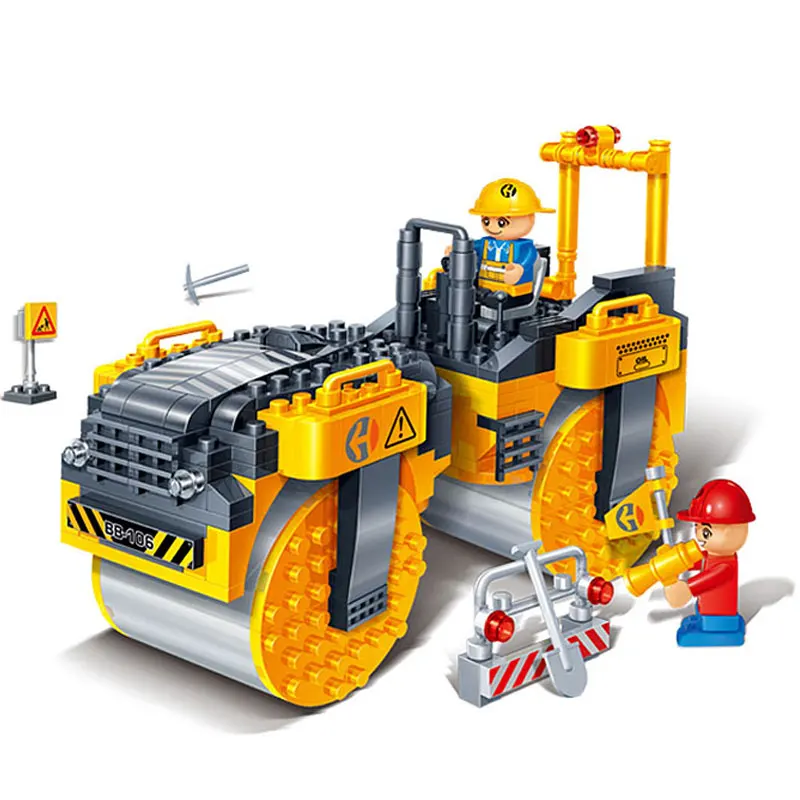 

BanBao 8538 Road Steamroller Construction Engineering Blocks Educational Bricks Model Building Toy Children Kids Friend Gift