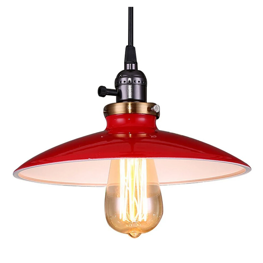 

Hanging chandeliers Industrial Retro Edison Simplicite Vintage Ceiling Hanging Chandelier with UFO Style Shiny Lampshade in Me