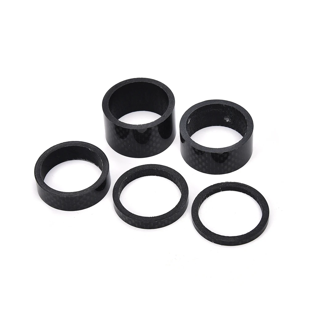 

1-1/8 inch Bicycle Headset Carbon Fiber Washer Set Bike Headset Stem Spacers Kit For Bike Fix Refit 3mm 5mm 10mm 15mm 20mm 5Pcs