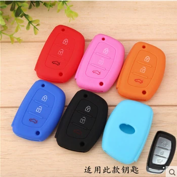 

Silicone car key cover for Hyundai i10 i20 i30 i35 iX20 iX35 ix45 iX25 Solaris Verna HB20/KIA Rio K2 K3 K5 Sportage Forte CERATO