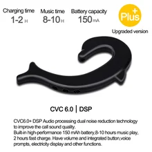 Auriculares inalámbricos con Bluetooth, cascos deportivos con gancho para la oreja, indolores, para iPhone, Samsung, Android
