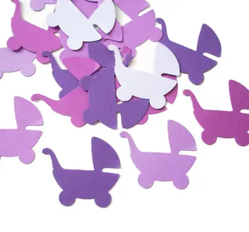 

Mixed Purple Baby Carriage Confetti Baby Shower Decorations birthday wedding bridal partyTable decor scrapbook Confettis