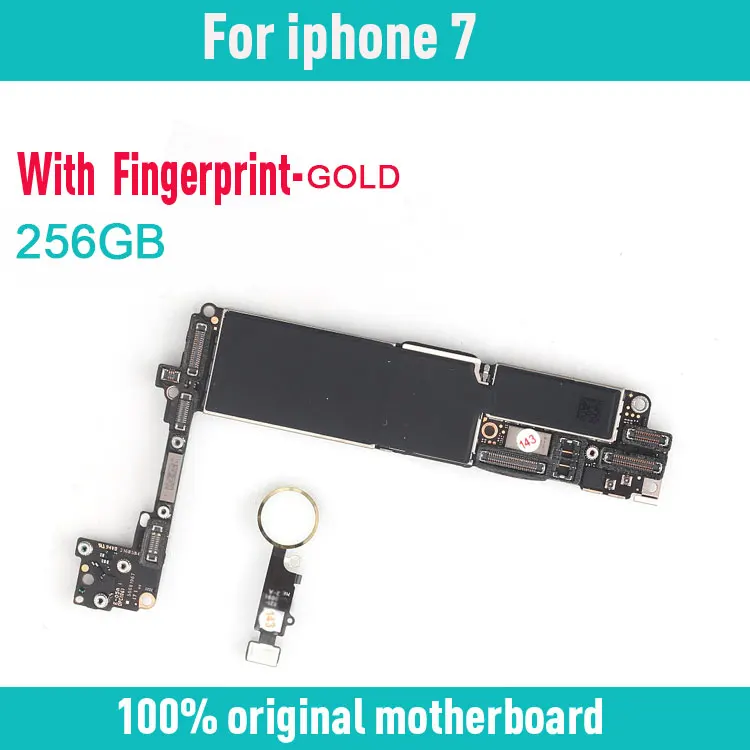 32 Гб 128 ГБ 256 ГБ для iphone 7 4,7 дюймов материнская плата с/без Touch ID, оригинальная разблокированная для iphone 7 материнская плата с чипами - Цвет: 256GB Gold Touch ID