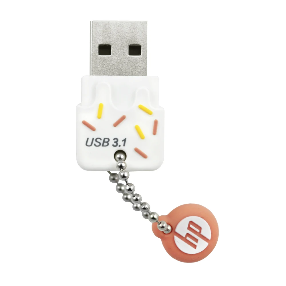 Новое поступление hp USB флэш-накопитель 32 Гб 64 Гб 128 ГБ USB3.1 силиконовый мороженое оранжевый цвет Флешка Тип C OTG DJ диск ручка-накопитель