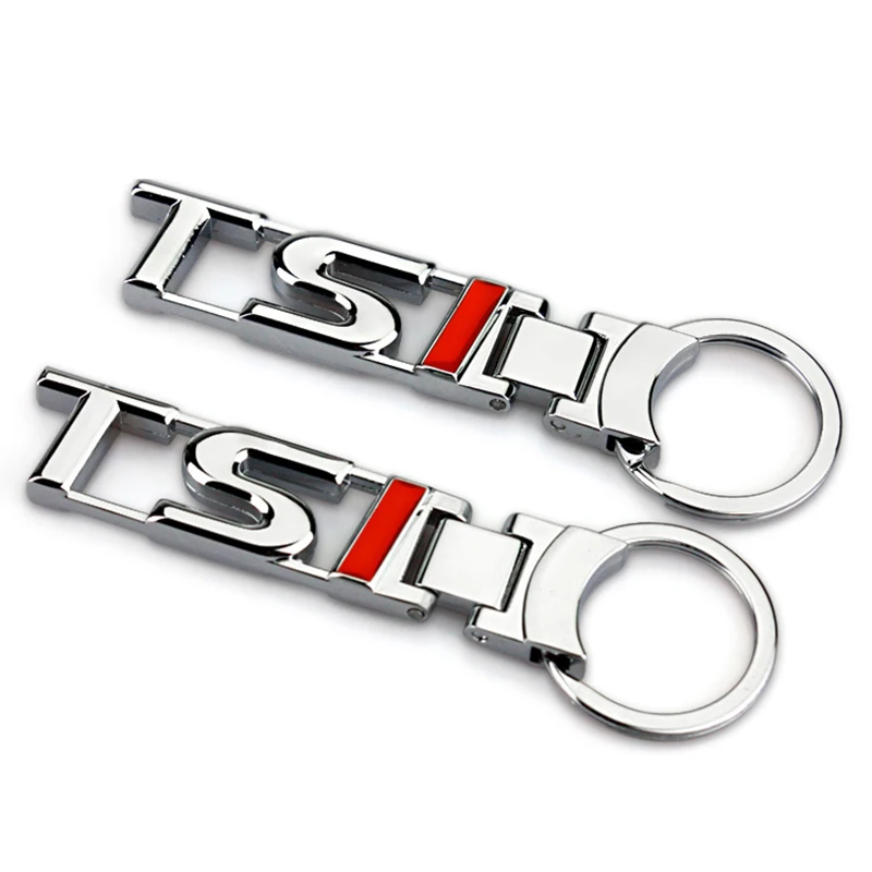 

TSI Metal Chrome Car Key Chain Auto Key Ring Accessories for Volkswagen VW Golf Polo Touran Tiguan CC Passat Bora Car-Styling