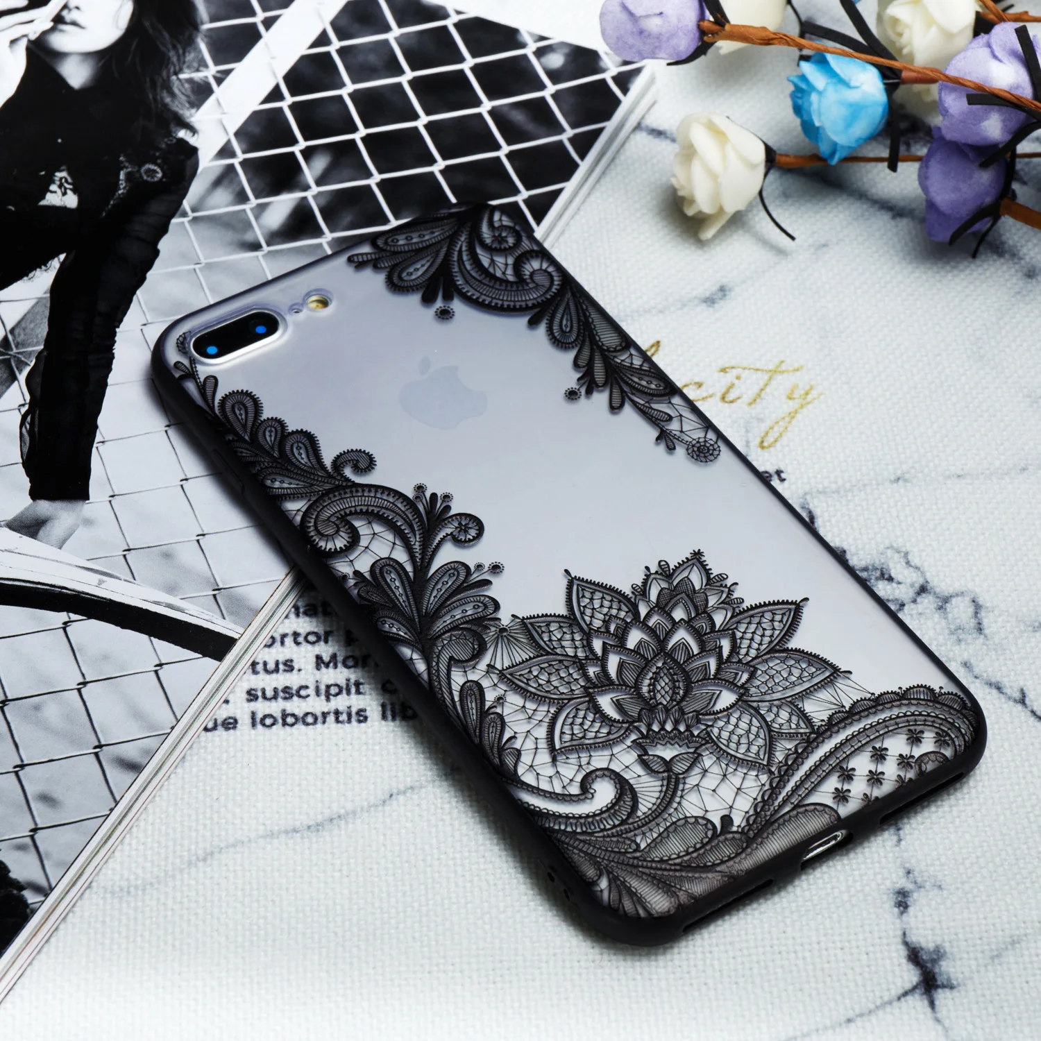 Emboss Cases For iPhone XS Max XR X 8 Plus 7 6 6S 5 5S 55S SE Covers Soft Edge Plastic Protective Hollow Shell iphone X XS XR