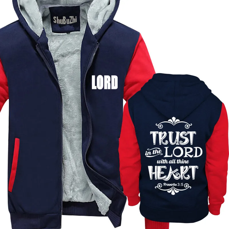 Trust in The Lord Христианские толстовки с капюшоном мужские черные хлопковые толстовки с изображением Иисуса мужское зимнее пальто Модная брендовая куртка shubuzhi