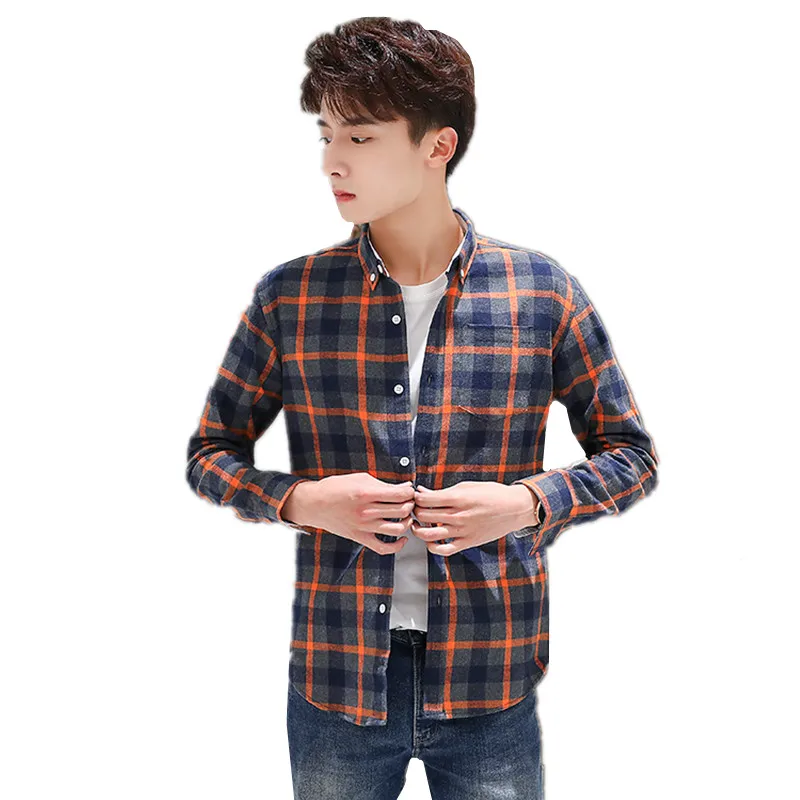korean plaid shirt