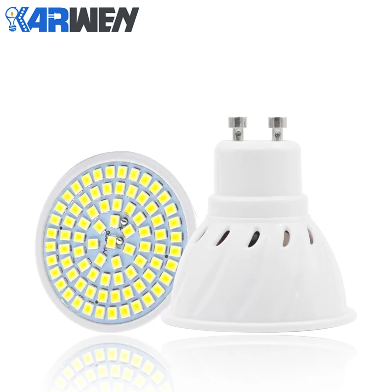 KARWEN GU10 MR16 E27 E14 LED Bulb AC220V Bombillas LED Lamp SMD 2835 Spotlight 48 60 80 LEDs Lampara Luz 10pcs/lot KARWEN GU10 MR16 E27 E14 LED Bulb AC220V Bombillas LED Lamp SMD 2835 Spotlight 48 60 80 LEDs Lampara Luz 10pcs/lot