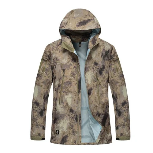 Мужская куртка военная одежда hardshell одежда камуфляж армейская осенняя куртка и пальто для мужчин multicam ветровка пальто - Цвет: ATAC