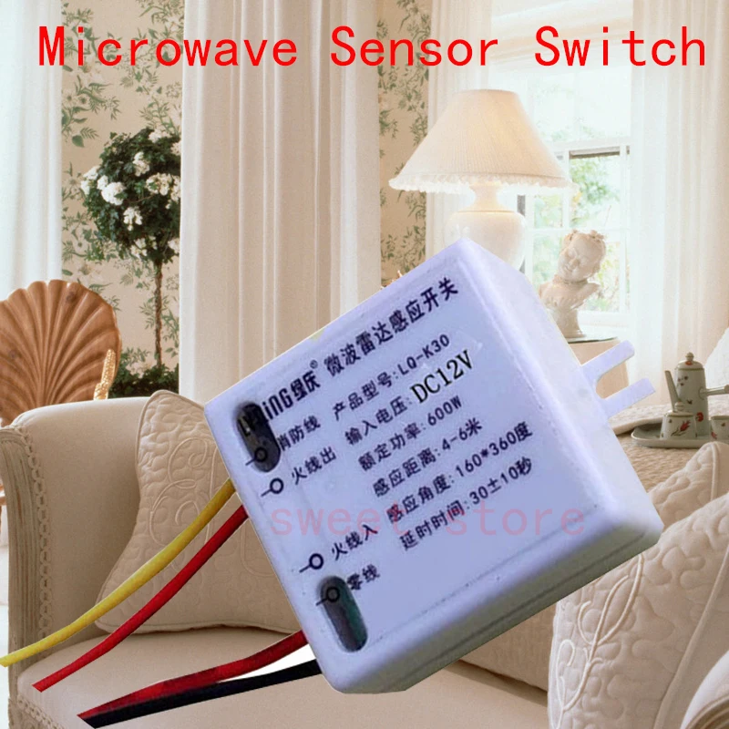 

Newest DC12V AC220 Mini microwave radar sensor switch PIR switch Human sensor switch 1pc CM059