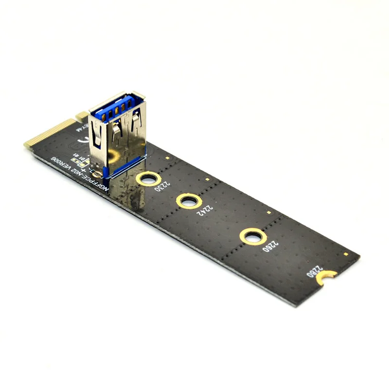 NEW NGFF M.2 to PCI-E X16 Slot Transfer Card Mining Pcie Riser Card VGA Extension Cable Molex 4Pin 6Pin SATA for Miner Antminer