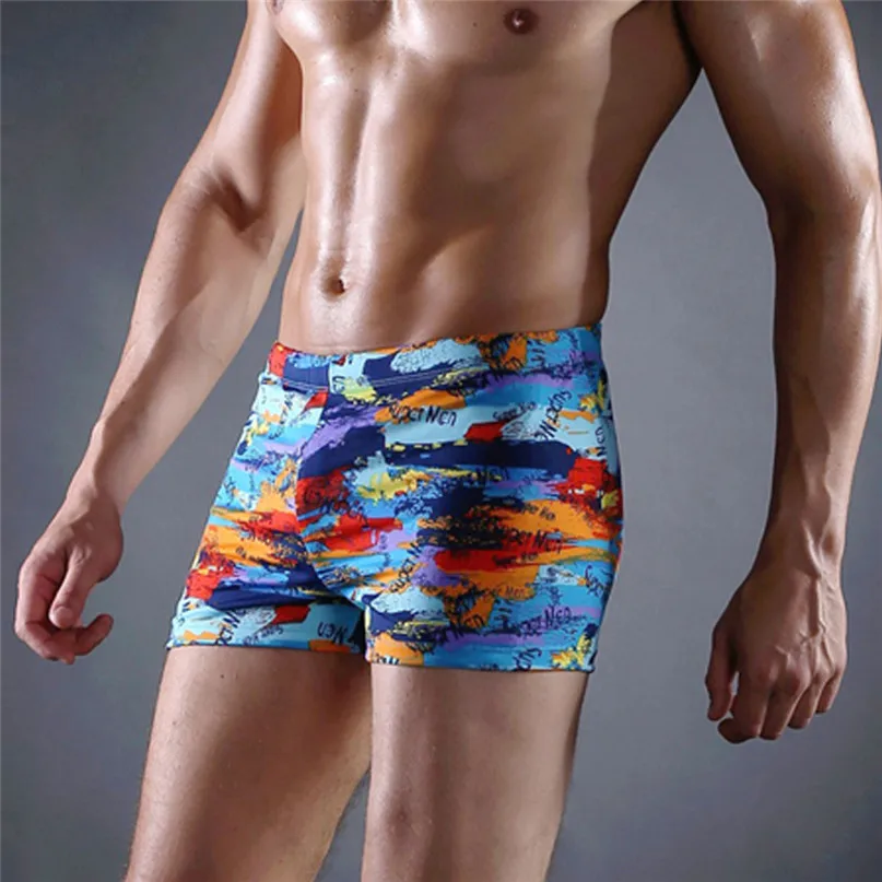 Underwear Mens Boxer Flat Swim Trunks Spring Swimming Trunks Men's Boxer Shorts Underwear Male Panties Sexy #J19 (5)