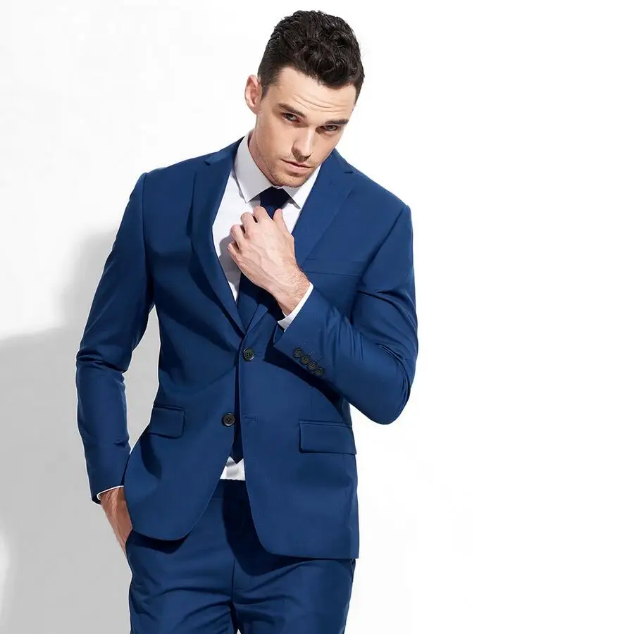 Custom of the Men's suits royal blue suit best man formal