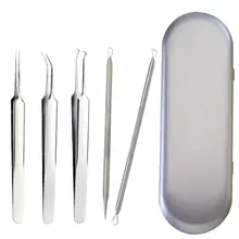 Нержавеющая двуглавая Комедон акне артефакт 5 шт/sethen Qulity/Упакованные иглы для удаления угрей/для ухода за лицом