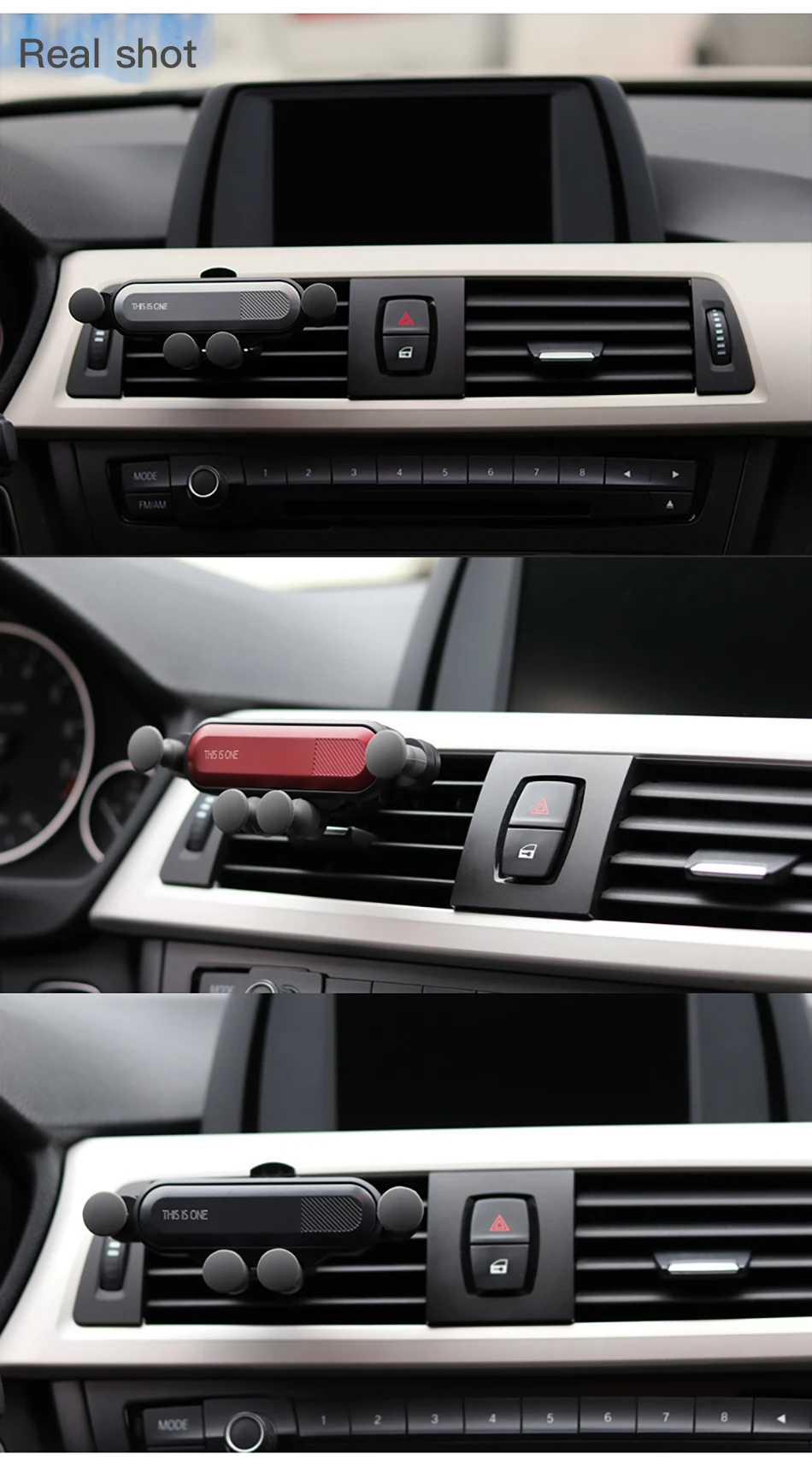 !ACCEZZ Gravity Car Phone Holder Air Vent Mount Clip For iPhone XS Universal Mobile Phone Stand Support GPS in Car Auto Bracket (12)
