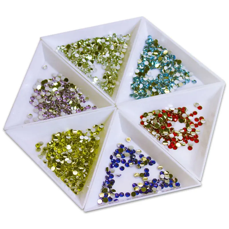 

10Pcs professional nail art decorations Storage Case Rhinestones Gems beads Organizer Plastic Sorting tray Empty Container