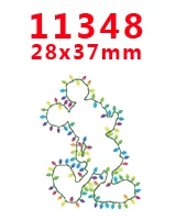 30 шт. плоское украшение из смолы ленты Рождество смолы pr11222 - Цвет: 11348