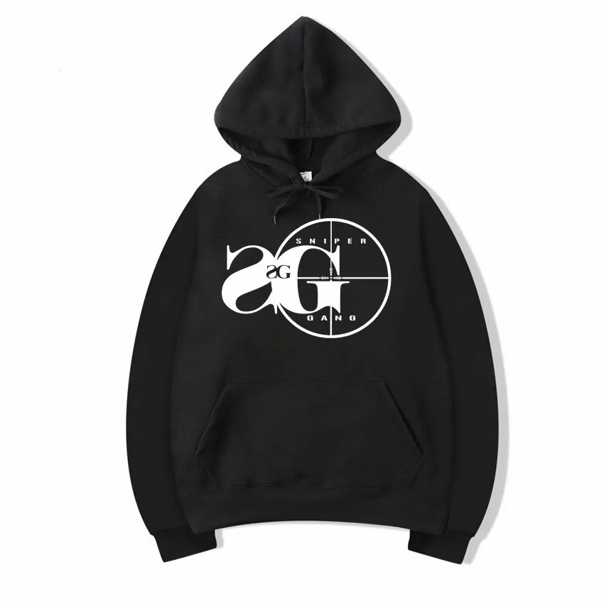 Goede Vsenfo Sniper Gang Hooded Sweatshirt Kodak Black RAP Hip Hop Unisex Hoodie Cool Versie Street Trui Hoodies Mannen Vrouwen