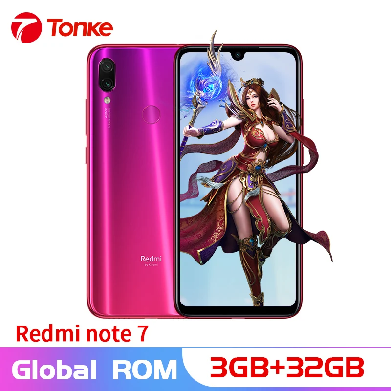 

Unlocked Global Rom Xiaomi Phone Redmi Note 7 3GB RAM 32GB ROM Snapdragon 660 Octa Core 6.3" Full Screen 48MP Dual Camera Type-C