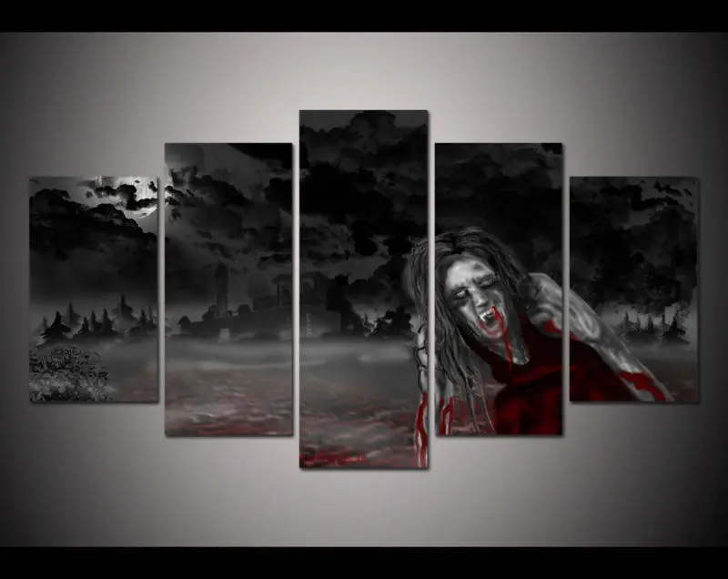 Print Framed Halloween Dark Vampire picture poster modern home decor