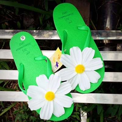 

Women's Slippers Fashion Flower DIY Flip Flops Beach Platform Sandals Wedges Women Shoes Flip Flops