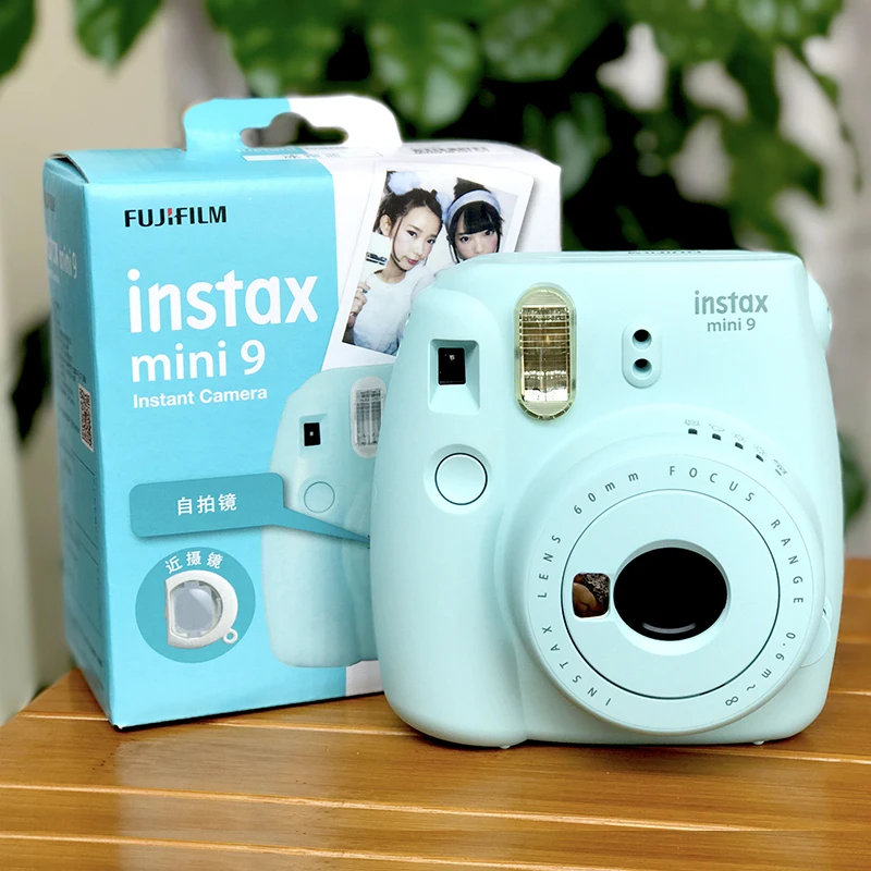 100% аутентичная фотокамера Fuji Fujifilm Instax Mini 9 мгновенная 5 цветов с зеркалом для