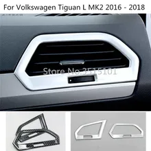 Car styling interruttore vent uscita aria condizionata pannello di Controllo trim telaio 2 pz Per Volkswagen Tiguan L TiguanL MK2 2016 2017 2018