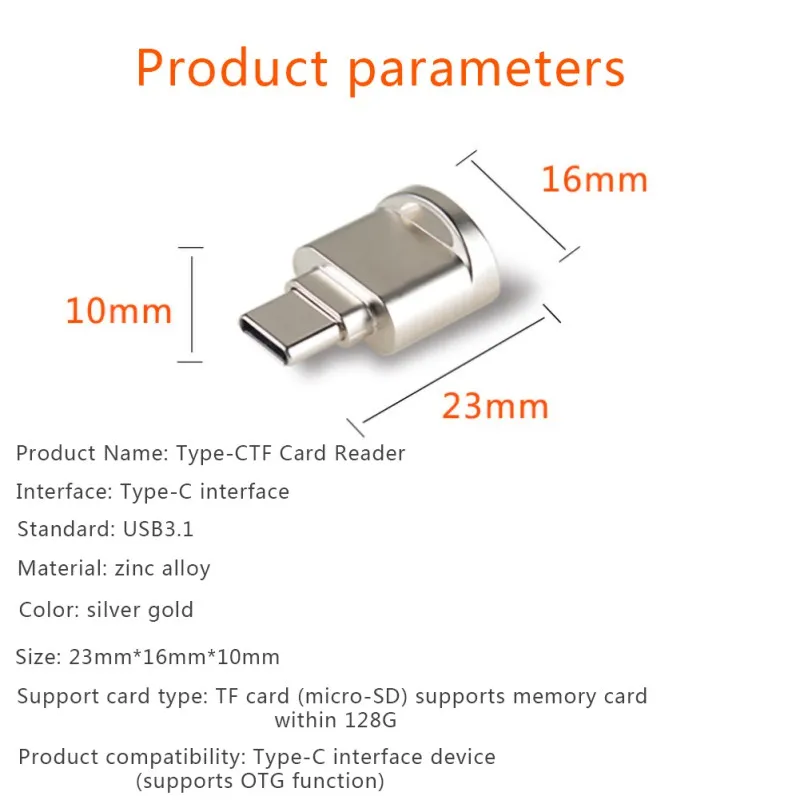 Металлический USB 3,1 type C Micro SD TF считыватель карт OTG адаптер для смартфона планшет кардридер дропшиппинг