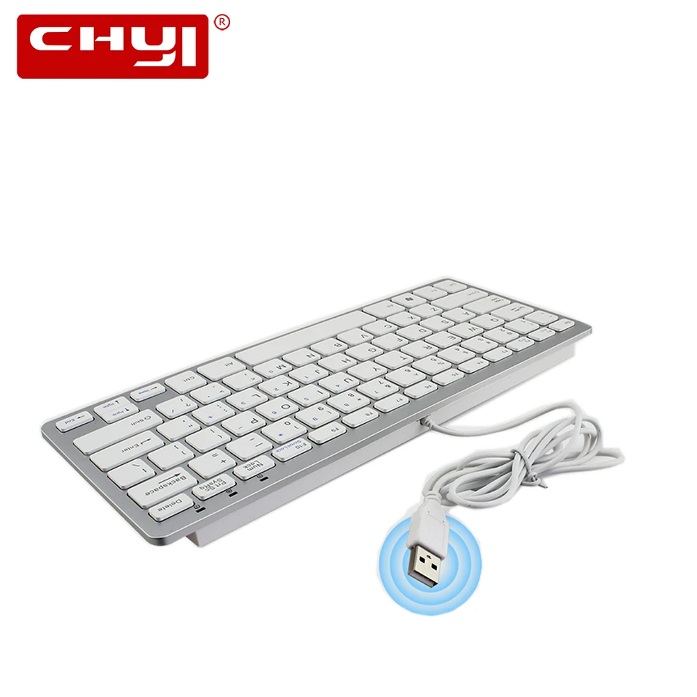 Super Thin Wired Keyboard Ultra thin Gaming Keyboard USB Wired teclado