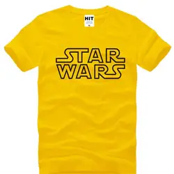 Кино Звездные войны с принтом букв футболка Для мужчин Летний стиль короткий рукав o-образным вырезом хлопок Для мужчин футболка мода