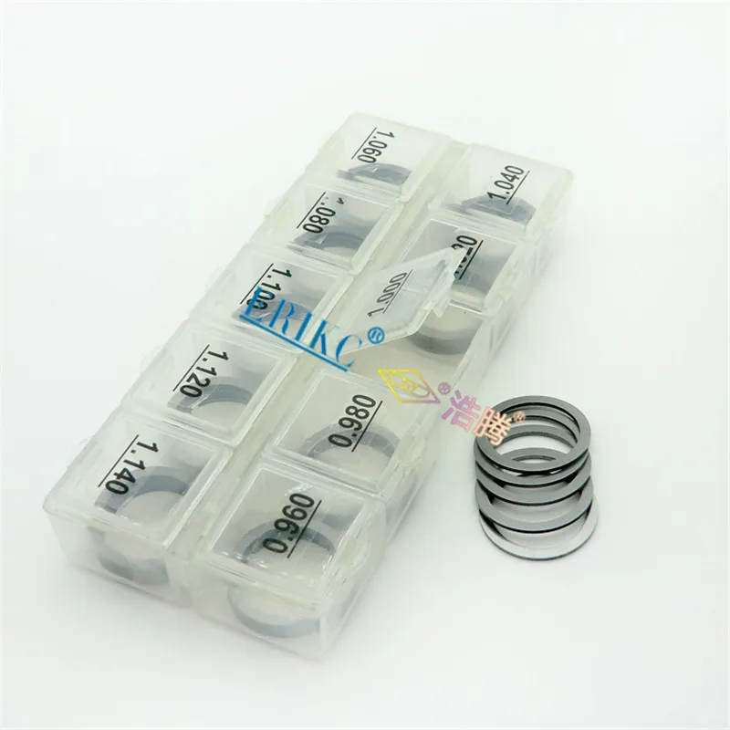 

ERIKC 600 pcs Standard shims box Common Rail injector,gasket kit jetting dimension adjustment standard sealing washer contain