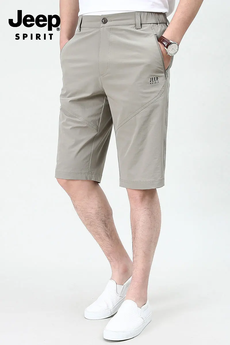 Лето, фирменные шорты-карго джипа, быстросохнущие однотонные мужские шорты из спандекса, военные хлопковые шорты, пляжные шорты