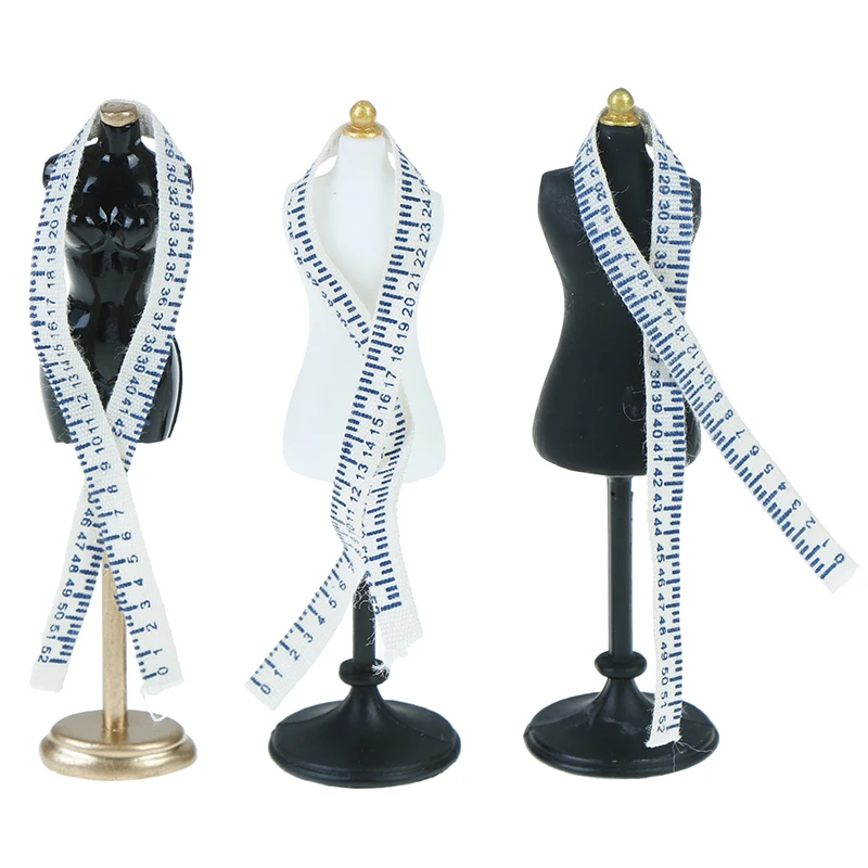

1/12 Dollhouse Mini Resin Mannequin Ruler Set Miniature Simulation Dress Form Model Toys for Doll House Decoration Accessories