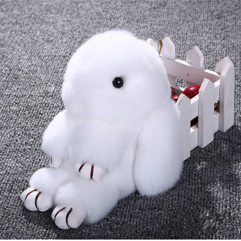 

2017 HOT 13CM high Fur Meng Meng rabbit key chain Sweet romantic key chain Cute girl with gifts Free shipping