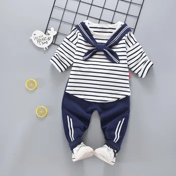 

2019 Children Clothing Set Baby's Sets Children Kids Autumn Boys Outfit Striped T-shirt+Pants Suit Girls Set Child Suit Clothes