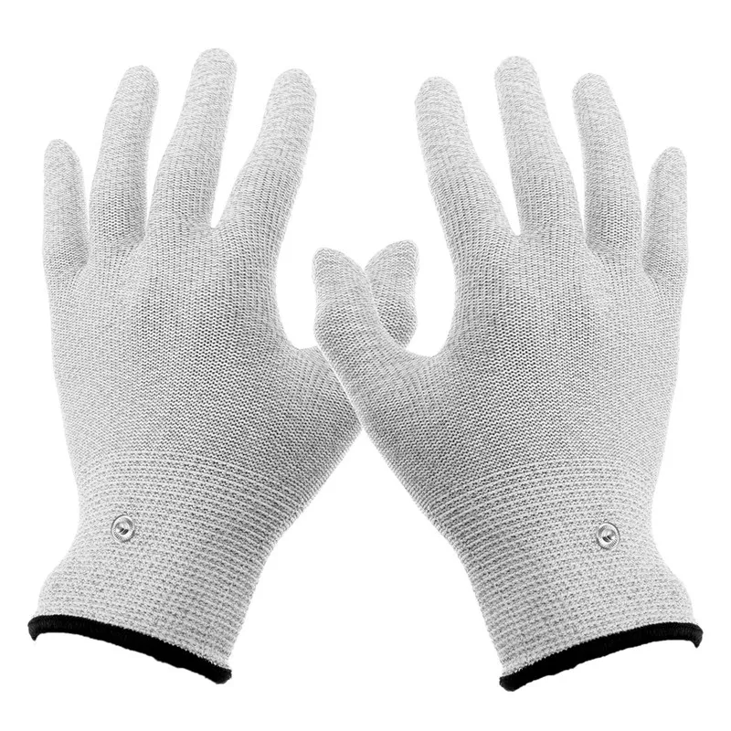Дышащие электропроводность Электротерапия уход за кожей лица массажные электродные перчатки с филировальная машина для терапии ручной массажер для ухода за кожей