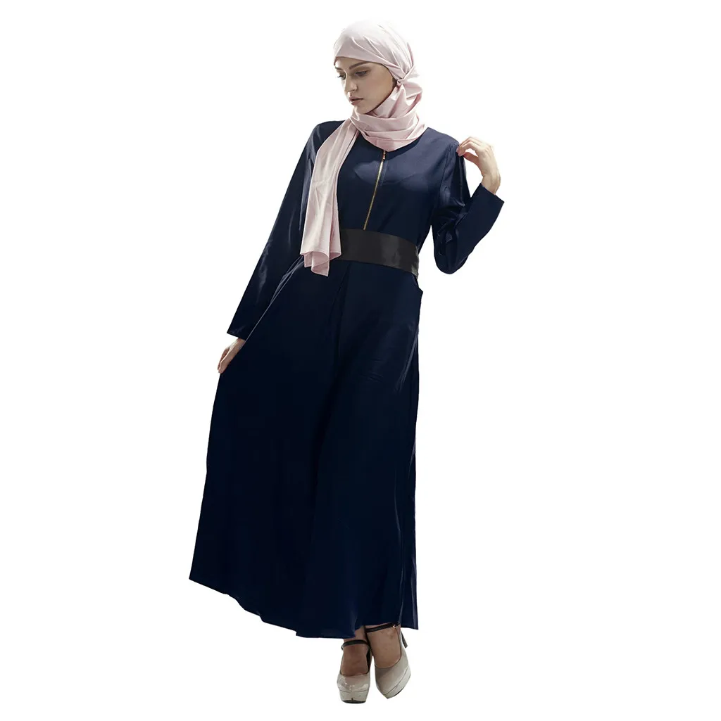 Мусульманское платье Абая для женщин Рамадан тюрбан Для женщин мусульманское длинное платье для девочки Абая, головной платок Исламской
