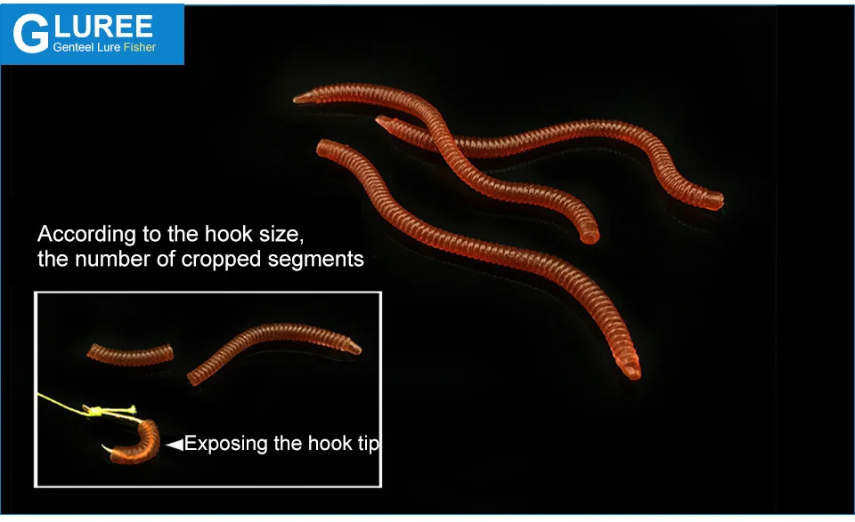 GLUREE-50PcsLot-8cm-10cm-Simulation-Earthworm-Soft-Fishing-Lures-Red-Soft-Bait-PET-Artificial-Bait-Worms-Fishing-Tackle_07