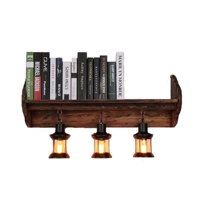 Modern Book Shelf Wall lamps E27 3heads AC 110V 220V wall light For