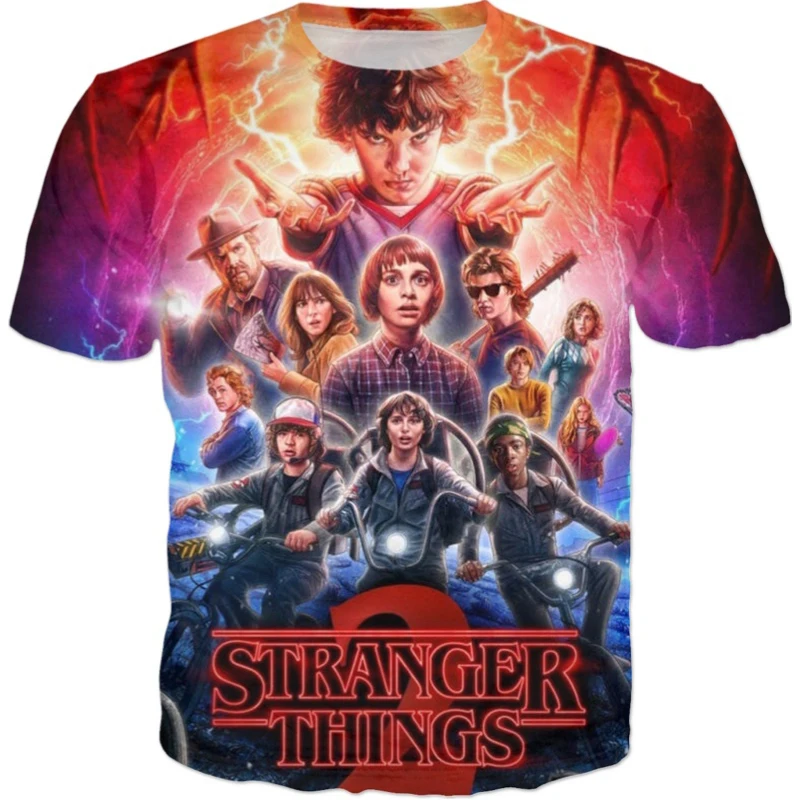 Men-Women-2018-New-Summer-T-Shirt-TV-Play-Stranger-Things-2-Print-3D-T-shirt