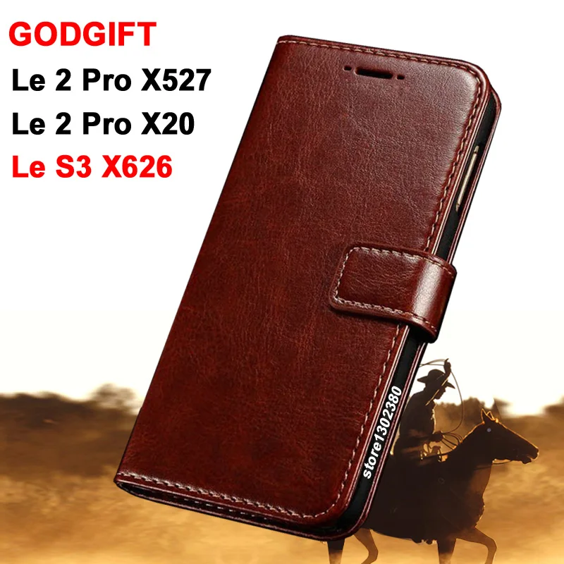 

LeEco Le S3 X626 case cover leather Crazy horse case for LeEco Le 2 Pro x527 X20 case cover Royal wallet s 3 LeEco Le S3 case