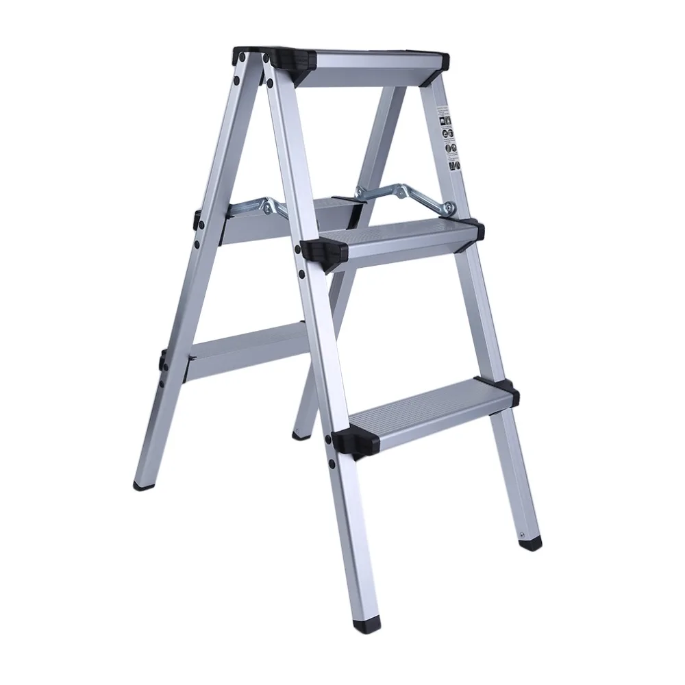 

Household Multi-Functional Engineering Step Stool Folding Thickening Three Layers Aluminum Alloy Herringbone Ladder