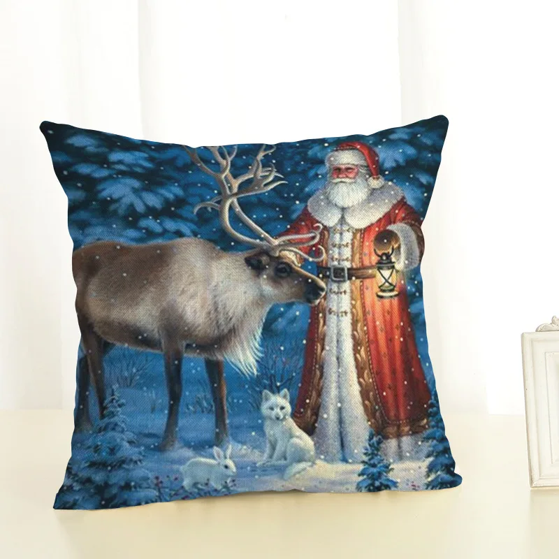 New Year Christmas Decorations For Home Christmas Ornaments Navidad Frozen Party Decorative Wholesale Cushion Cover - Цвет: 15