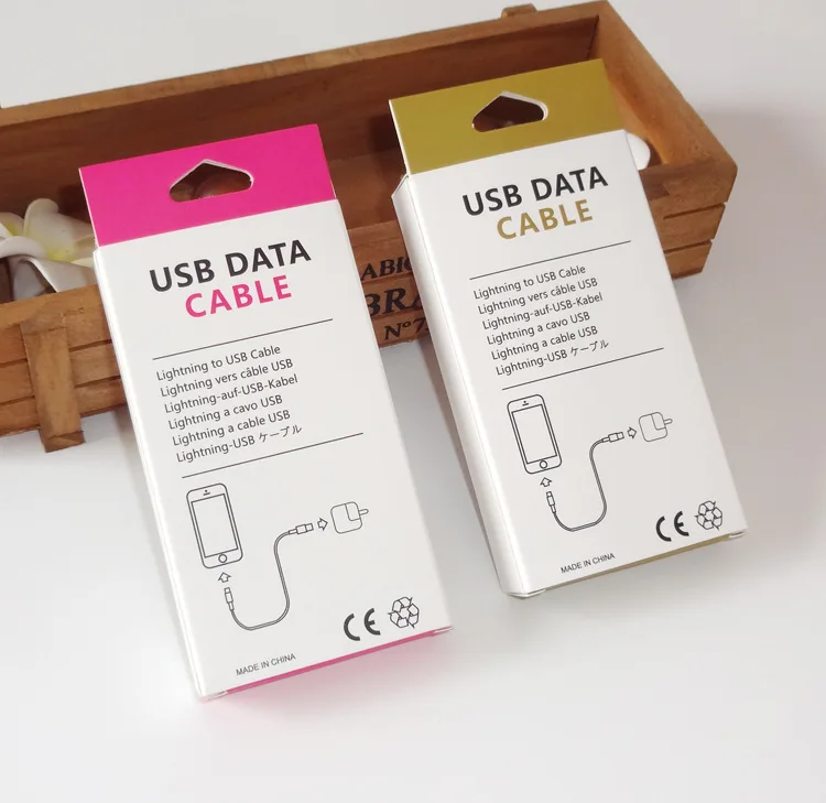 200 шт. упаковочная коробка для упаковки бумаги сотового телефона USB кабель Apple iPhone